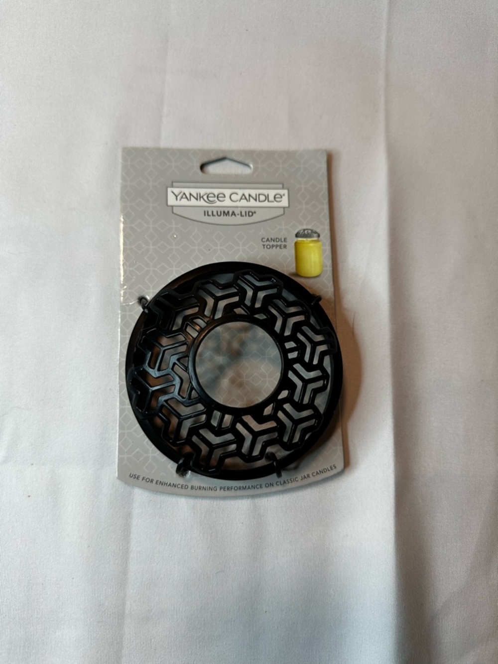 Rare Find Yankee Candle Black Illuma-Lid Candle Topper Accessory.